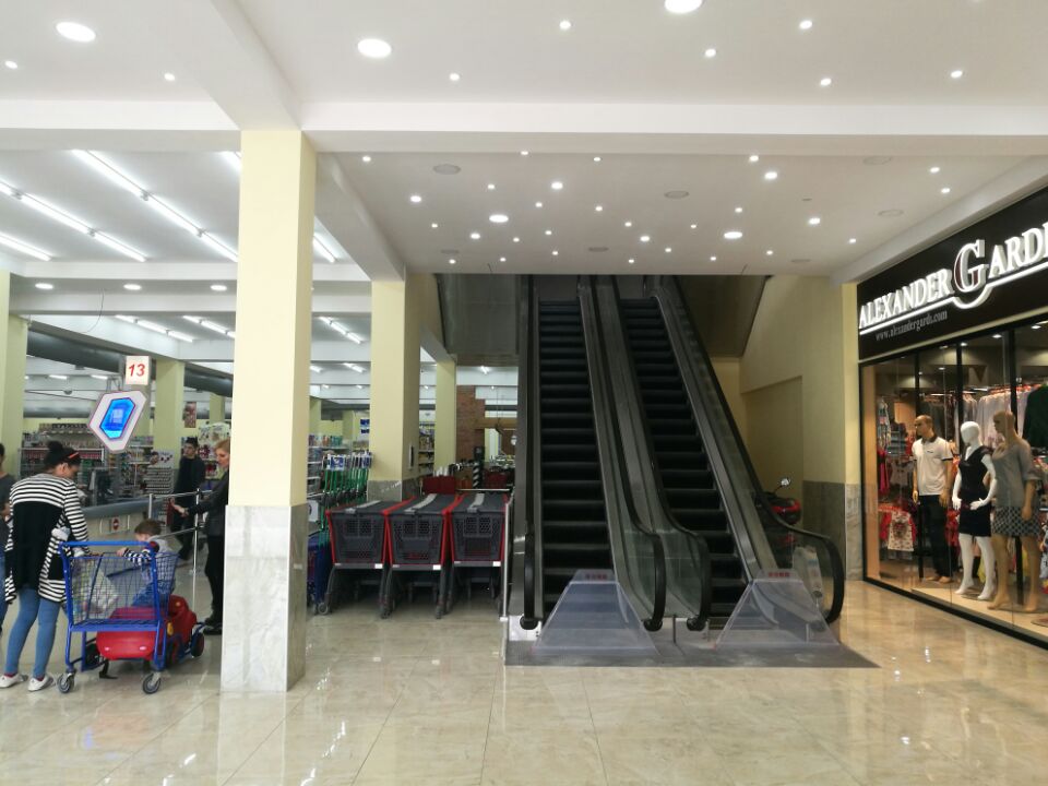 The escalator is a combination of a special structural