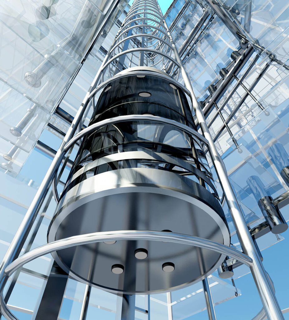 modern glass elevators