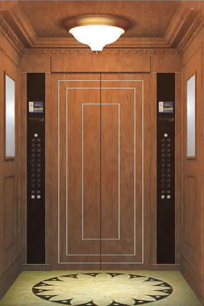 Wood style commercial elevator